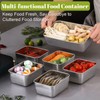 Zjyufy 6 Pack Stainless Steel Containers Stainless Steel Multipurpose Reusable