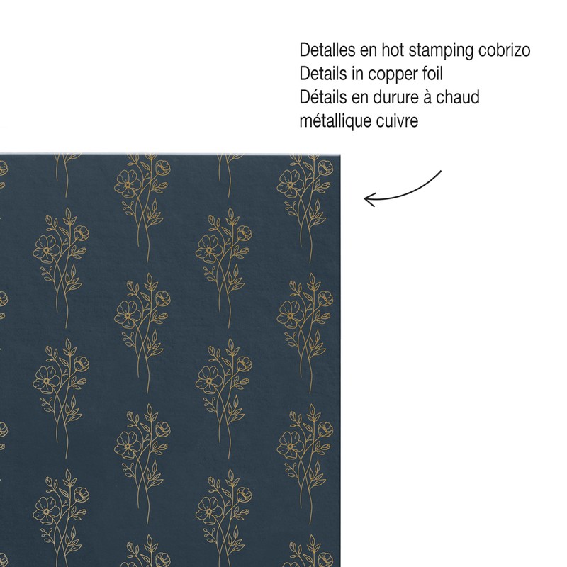 Michellius Notebook, A5, Squared, Ring Notebook, British Bouquet 4047