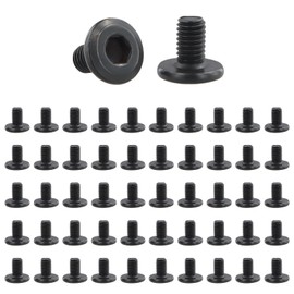 M5 Rounded Head Screws with Hexagon Socket 304 Stainless Steel Allen Screw Black Round Head Screws Hexagon Socket (M5 x 8 mm, Pack of 50)