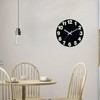 AIENAI 12 inch Vinyl Black Clock, Battery Powered, Glowing in