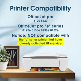 923XL 923e Ink Cartridge Compatible for HP 923 Ink Cartridges for hp Ink 923 hp923XL Combo Pack Compatible with OfficeJet Pro 8120 8122 8124 8125 8130 8132 8134 8135 8138 8139 Series Printer(BCMY)