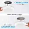 LUXRITE 8 Inch LED Disk Lights, 27W, 5CCT Selectable 2700K-
