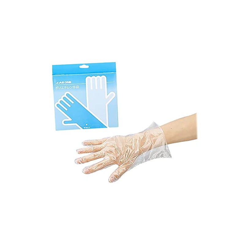As One Polyethylene Gloves, Thin, L, Pack of 100, Economy