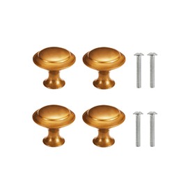 Yesmin 4 Piece Cabinet Door Knobs,Cupboard Drawer Door Knob for Kitchen Furniture Cabinet Knob with Screws-Bronze(Small)
