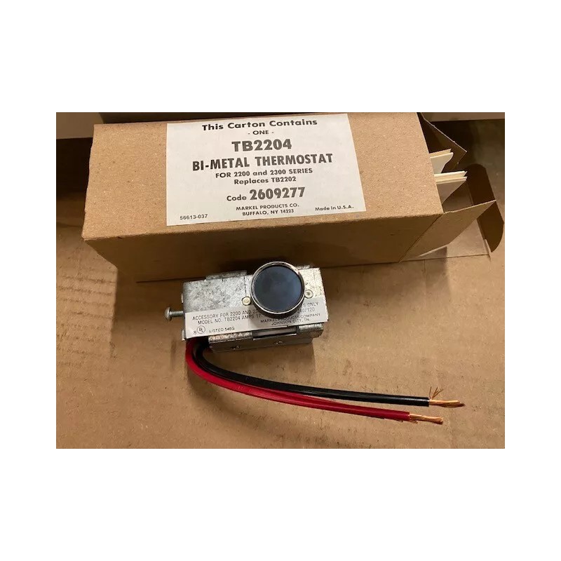 MARKEL TB2204 Baseboard Thermostsat Replaces TB2202 For Series 2200 &