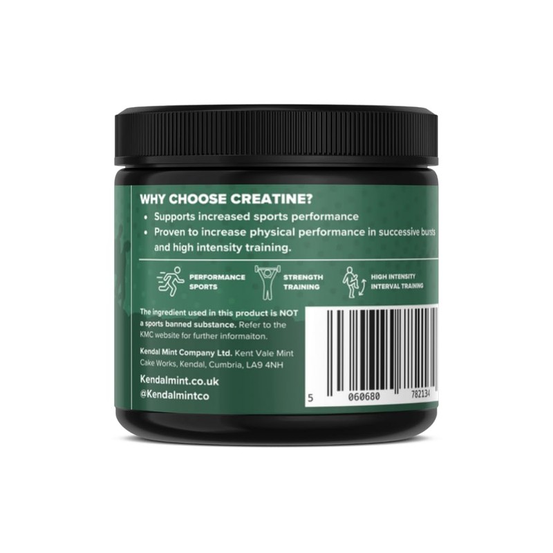 Kendal Mint Co Creatine Monohydrate Powder, 300g, 60 Servings, Unflavoured,