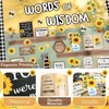 Mooliwe 57 Pcs Sunflower Bulletin Board Set Inspirational Flower Bulletin