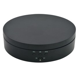 Poemtian Electric Rotating Display Stand,3 Speeds Electric Rotating Display Stand,360 Degree Motorized Rotating Display Stand for Jewelry Photography Products Watch Cup Ect (Black)