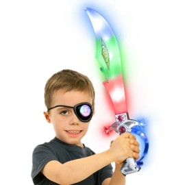 Weico 2pks LED lightup children Pirate Sword with sounds
