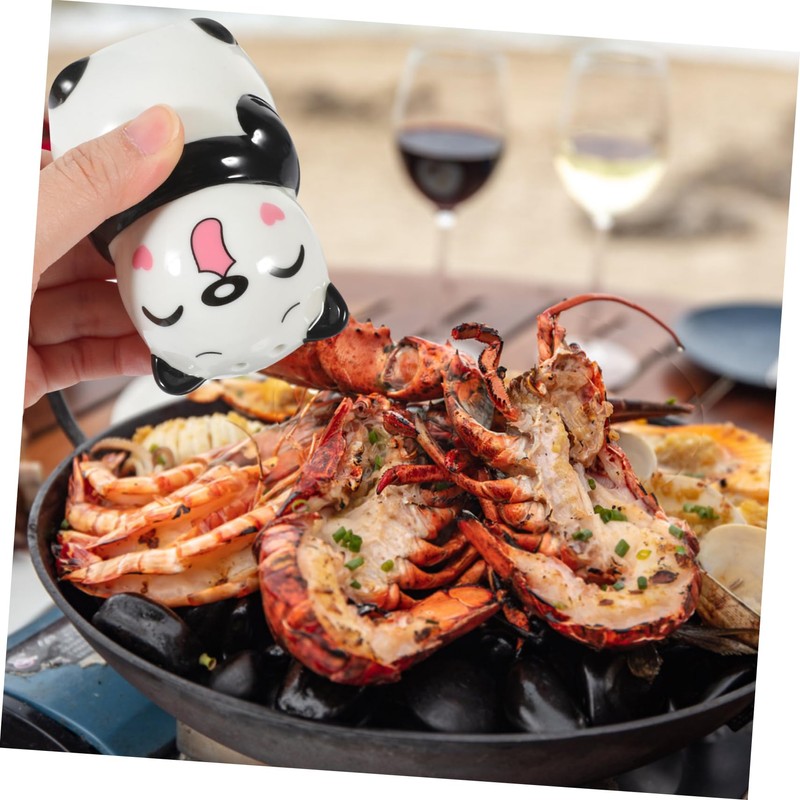 SHOWERORO Small Pepper Shaker Kitchen Salt Jar Ceramic Seasoning Bottle