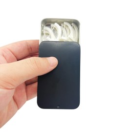 LIGHUFEIC 2Pack Dental Floss Portable Case,Dental floss Dispenser,Storage 24 Picks Adult Floss in Box,Refillable Glide floss,Portable Travel Floss Box for Travel(Black)