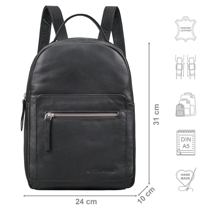 STILORD 'Luisa' Vintage Backpack Women's Small Leather Backpack Handbag Leather