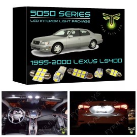 Fyre flys 21 Pc White 5050 LED Package Kit Interior Light bulbs for 1995-2000 Lexus LS400