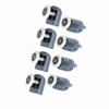 8Pcs Shower Door Rollers Shower Door Runners/Wheels/Pulleys/Guides Home Bathroom DIY