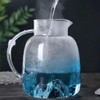 Skystal, Heat and Cold Resistant Glass Pitcher with Lid, Handle