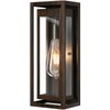 Slypadan 15" Large Outdoor Light Fixture Wall Mount, Distressed Brown