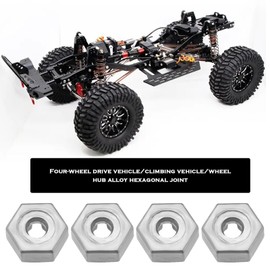 LT Easiyl 4 Stück 55-ZJ09 Radnaben Sechskantadapter RC-Auto Aluminiumlegierung Radnaben Sechskant Zubehör für 9125 9155 9156 1/10 1/12 RC-Auto