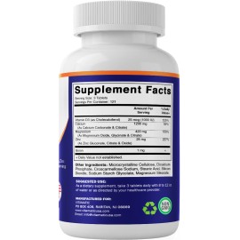 Vitamatic Calcium Magnesium Zinc D3 Boron | 365 Coated Tablets- 2 pack