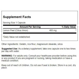 Swanson Full Spectrum Lemon Peel 400 mg 60 Capsules