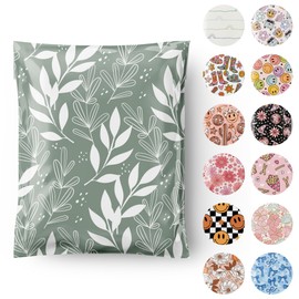 Graceful Mailers Poly Mailers 10x13 100 Pack, Waterproof & Tear Resistant Mailing Envelopes for Small Business Supplies, Shipping Bags for Clothes, Cute Shipping Bags for Small Business, Sage Beauty