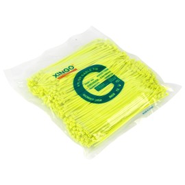 XINGO Pack of 1000 Cable Ties, Apple Green, 150 mm x 2.5 mm, 8.1 kg Tensile Strength, Small Size, UV Resistant Set for Tidying Cables, Gardening, Home, Office, Garage
