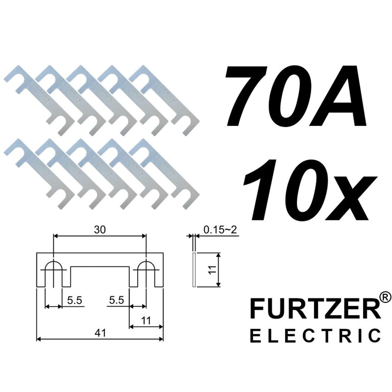 Car Strip Fuses Blade Fuses TFS01 Pack of 10 25A