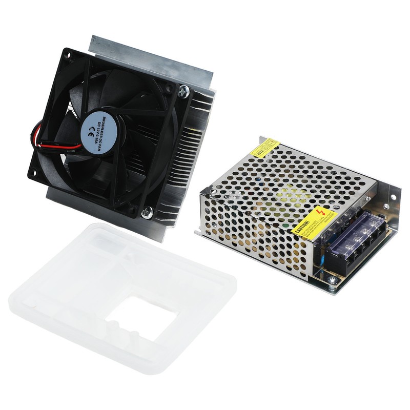 Peltier Cooler with Power Supply Semiconductor Refrigeration Cooling System DIY