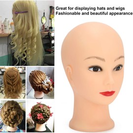 49cm Professional Cosmetology Training Bald Mannequin Head Mannequin Head For Wig Shop Training (With makeup)