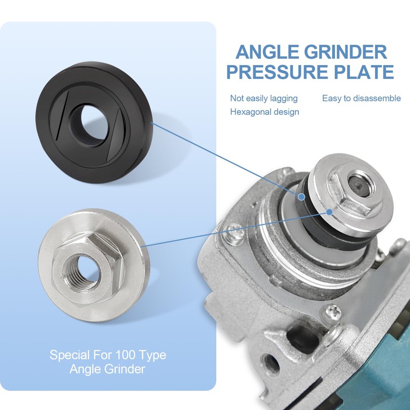 Yuhtech Angle Grinder Spare Part Round Clamp Inner Outer Flange,