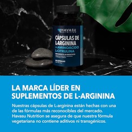 L-Arginina 1000 mg con L-Citrulina Malato y Cereza Ácida – Suplemento Alimenticio Natural para Óxido Nítrico, Energía y Circulación Saludable – 60 Cáp