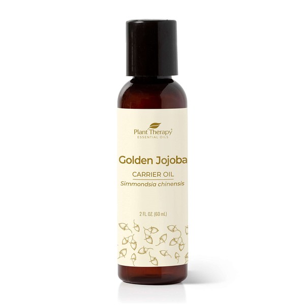 Plant Therapy Jojoba Golden Carrier Oil 2 oz Base Oil for Aromatherapy, Essential Oil or Massage use
