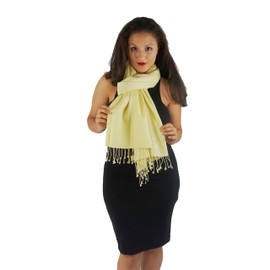 Pashmina scarf-Silk-Scarf-shawl-poncho-ruana-cape-dress shawl-graduation stole-scarf for men-keffiyeh-shemagh-headwear-wrap (Baby Yellow)