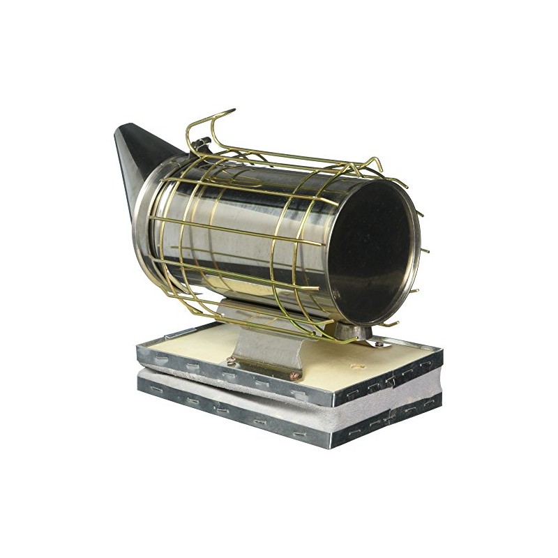 Pigeon Mountain Trading Company Standard-Duty Bee Smoker Beekeeping, 4"x7.5", Silver
