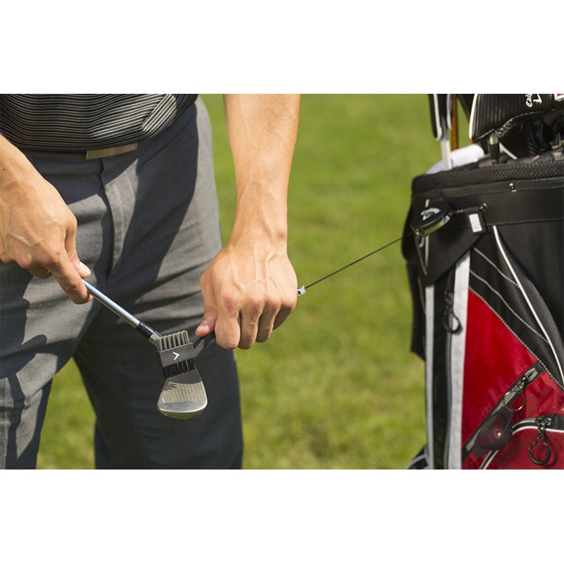Callaway Club Cleaning Brush with Zinger, Black