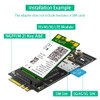 M.2 Key B to A+E Adapter with Nano SIM Card