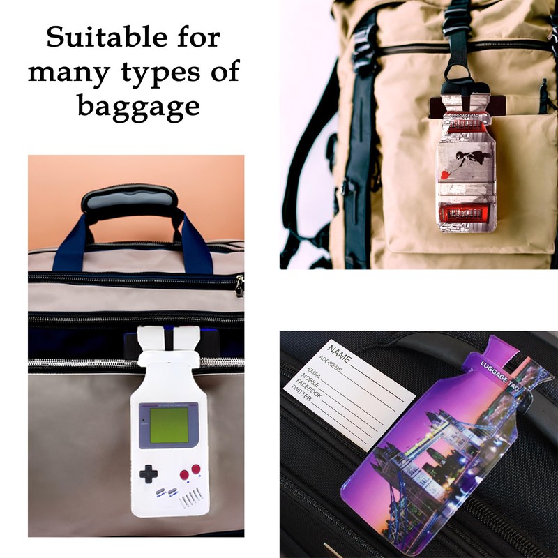 3 Pack Luggage Tags (25+ Designs) Suitcase Labels Men Women