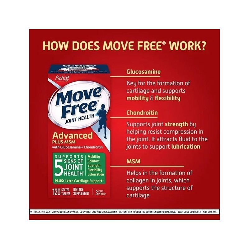 Move Free Multivitamínico Glucosamina Condrintina 120 Tab Sabor