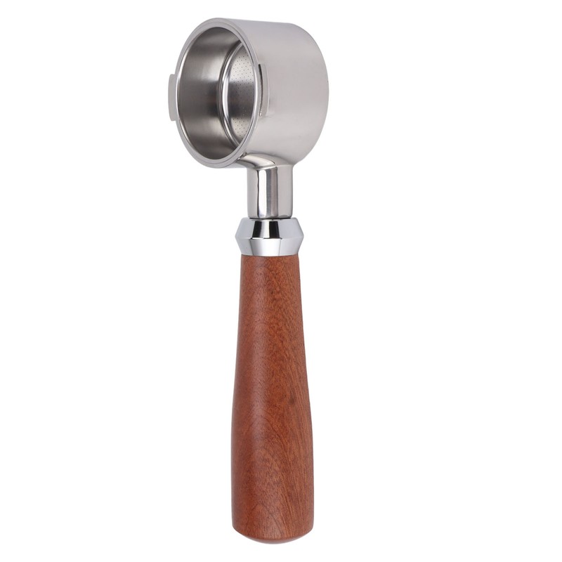 51mm Bottomless Portafilter 2 Ears Stainless Steel Basket and Redwood