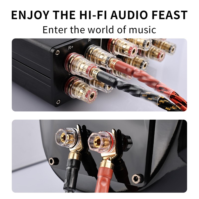 YYTCG 9 AWG 2-Pack Speaker Cable with 2 Banana Plugs