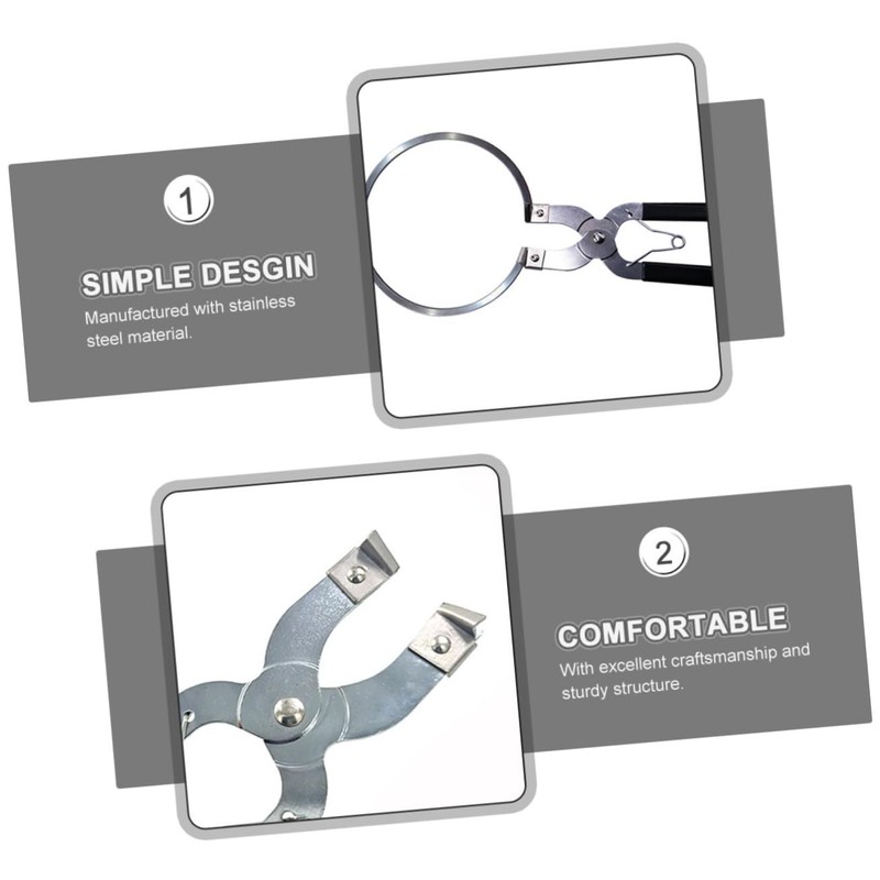 STOBAZA 3Pcs Piston Ring Installer Tool Adjustable Brake Piston Pliers