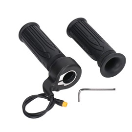 SWRXEarn EBike Full Twist Throttle, 3 Pin EBike Throttle Grip with Waterproof Joint, 12-72V Right Hand Throttle for Electric Bike Electric Scooter or Electric Bicycle Conversion for 22.2mm Handlebar
