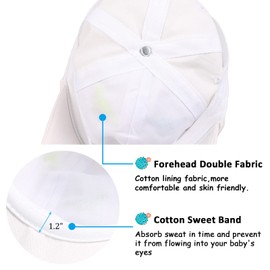 Bamery Toddler Baseball Hat for Boys Girls Baby Baseball Cap Embroidery Dinosaur Kids Hats 6M-6T (48cm, Dinosaur White)