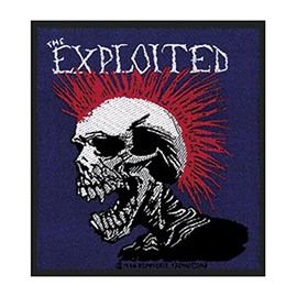 The Exploited Mohican Skull Patch Art Punk Rock Band Music Woven Sew On Applique