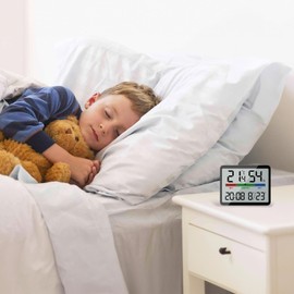 Digital Hygrometer Indoor Thermometer Bath Thermometer Digital Thermostat Wall Thermometer Indoor,Accurate Humidity Gauge Room Thermometer with Clock for Home Office Greenhouse Basement Babyroom