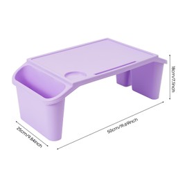 Fenjidrop Kids Lap Desk Trays, Plastic Lap Desks for Kids with Storage Slots, 11 lbs Capacity, Portable Kids Lap Desk for Eating, Drawing, Reading (4pcs 19.69 * 9.84 * 7.1in Multicolour)