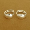 Sterling Silver 10mm Hoop Teardrop Waterdrop Sleeper Dome Huggie Drop