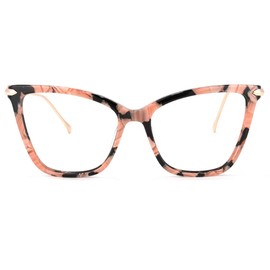 Zeelool Women's Oversized Butterfly Blue Light Blocking Eyeglasses Hilary FX0206-01 Pink Floral