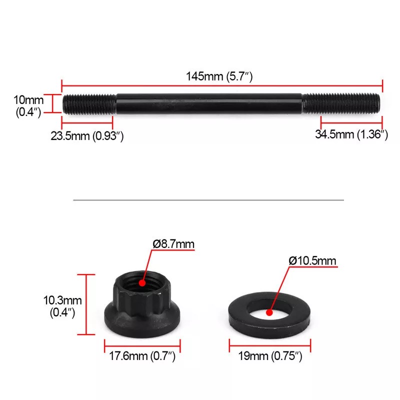 JONJEA Cylinder Head Stud Bolt Gasket Kit for Civic 1996-2000