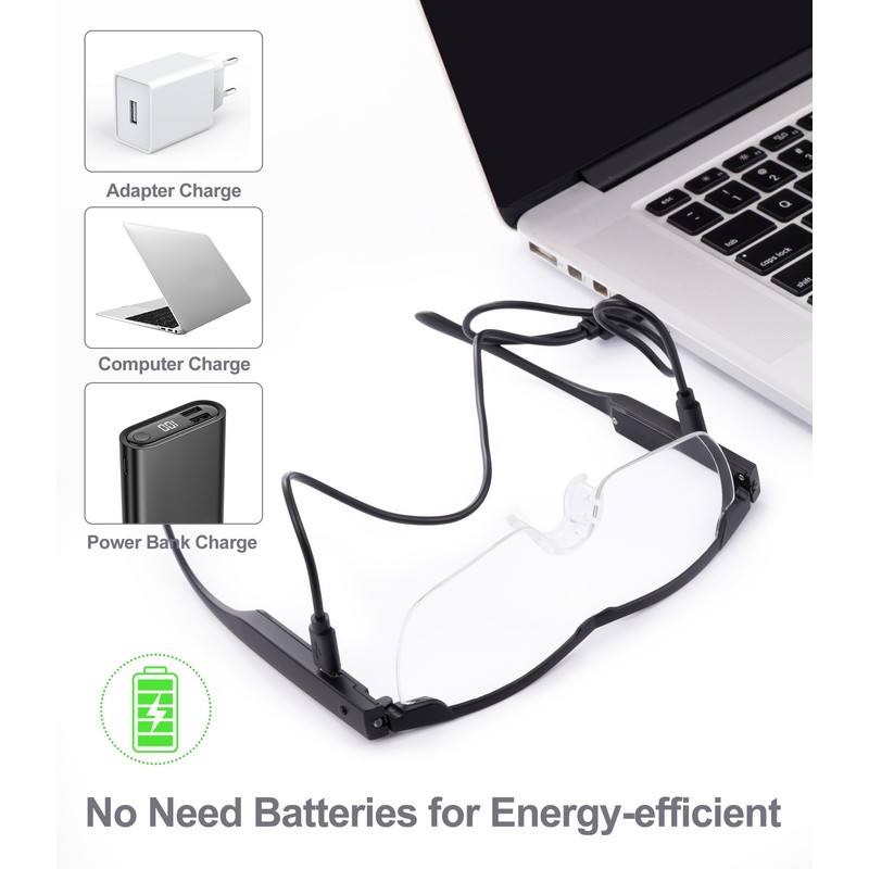 OKH 200% Bright LED Readers glasses lighted led magnifying eyewear