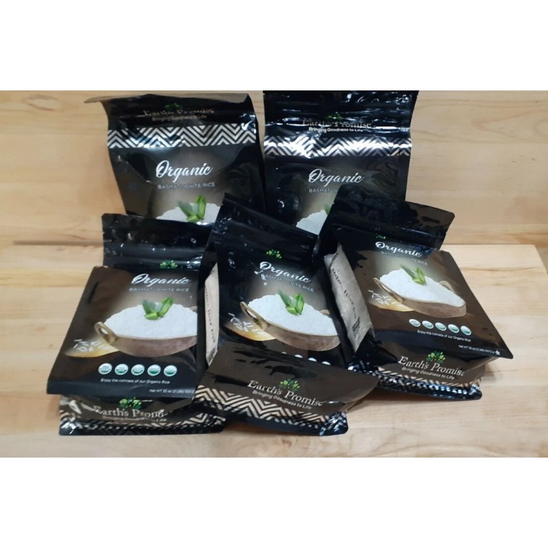 White 5 NEW EARTH'S PROMISE Organic Long Grain White/BROWN Rice